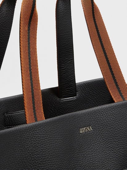 Black Deerskin Tote Bag E/W SS25 27888192 | Zegna ROW Black Deerskin Tote Bag E/W SS25 27888192 | Zegna ROW