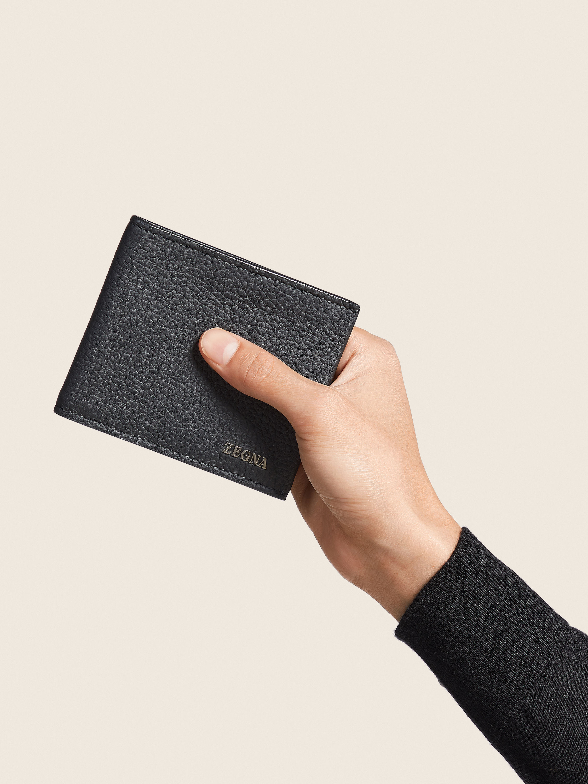 Black Deerskin Billfold Wallet Product detail photo #3