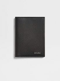 Black Leather Card Case SS24 23023033 | Zegna LU