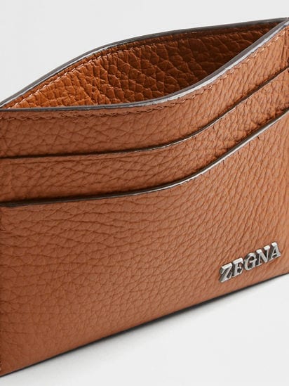 Foliage Deerskin Card Case FW25 24299977 | Zegna ROW
