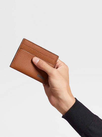 Foliage Deerskin Card Case FW25 24299977 | Zegna ROW