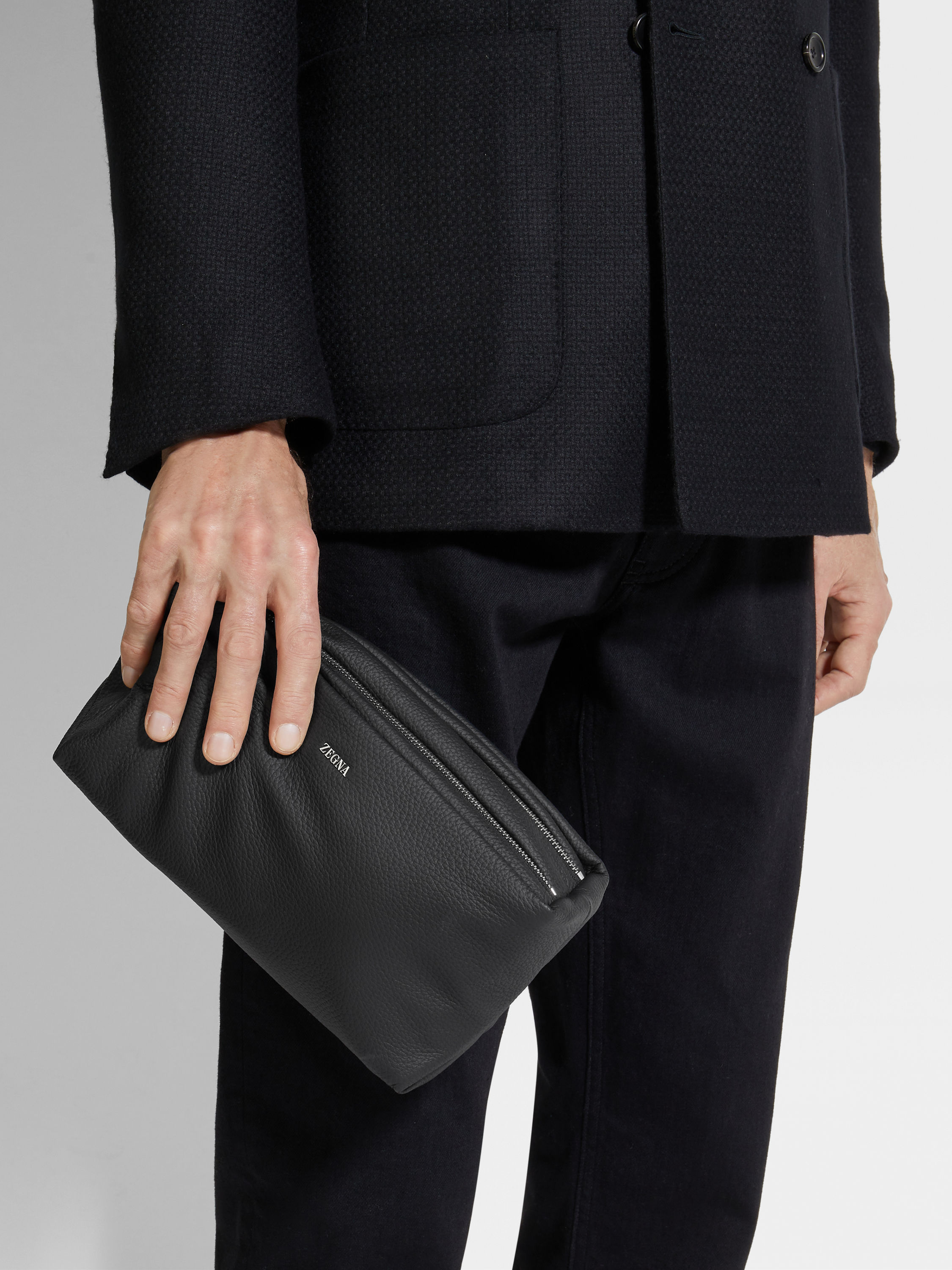 Black Deerskin Softy Pouch Product detail photo #3