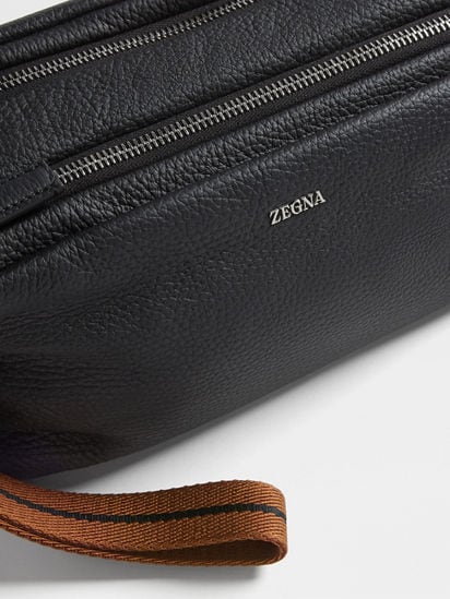 Black Deerskin Softy Pouch SS25 27888493 | Zegna US Black Deerskin Softy Pouch SS25 27888493 | Zegna US