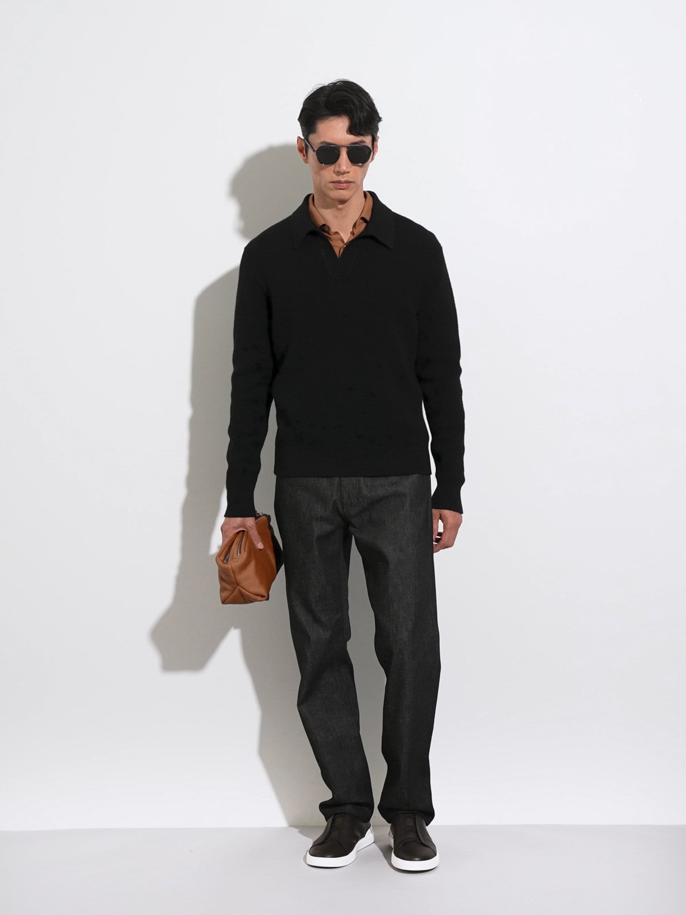 Foliage Deerskin Softy Pouch SS25 27888494 | Zegna ROW Foliage Deerskin Softy Pouch SS25 27888494 | Zegna ROW