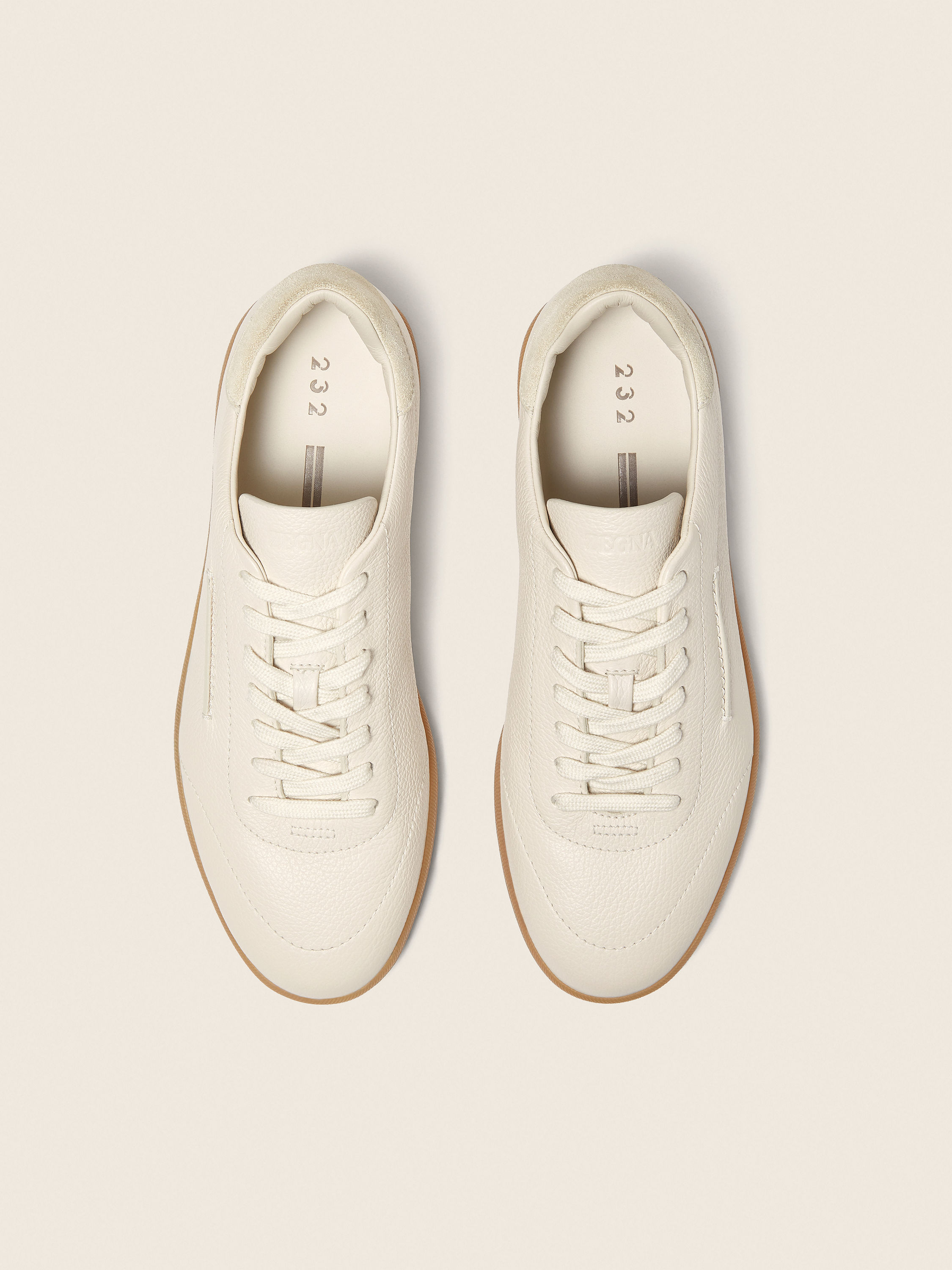 White Leather 232 Sneakers Product detail photo #3