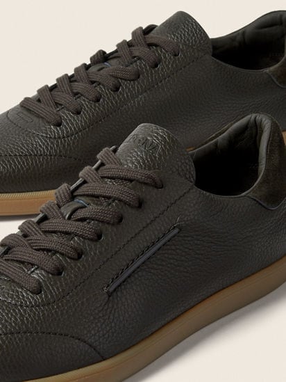 Dark Olive Green Leather 232 Sneakers FW26 39360360 | Zegna US