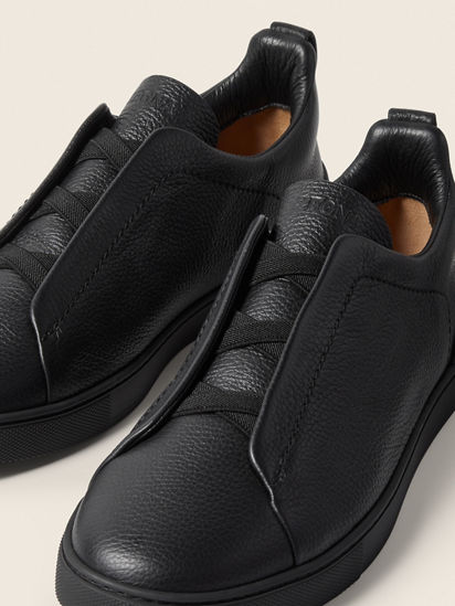 ブラックレザー Triple Stitch™ スニーカー SS26 39523717 | Zegna JP