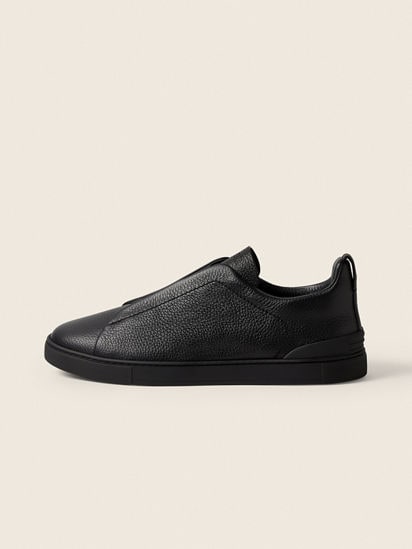 ブラックレザー Triple Stitch™ スニーカー SS26 39523717 | Zegna JP