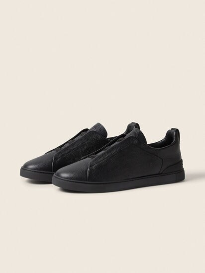 ブラックレザー Triple Stitch™ スニーカー SS26 39523717 | Zegna JP
