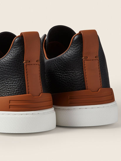 ブラックレザー Triple Stitch™ スニーカー SS26 39523716 | Zegna JP