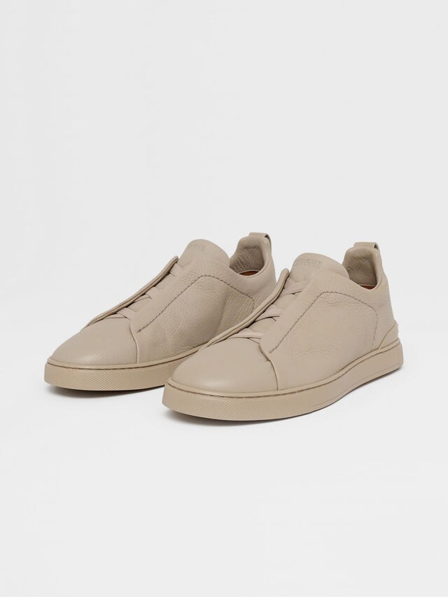 Sneaker Triple Stitch™ in Pelle di Cervo Beige