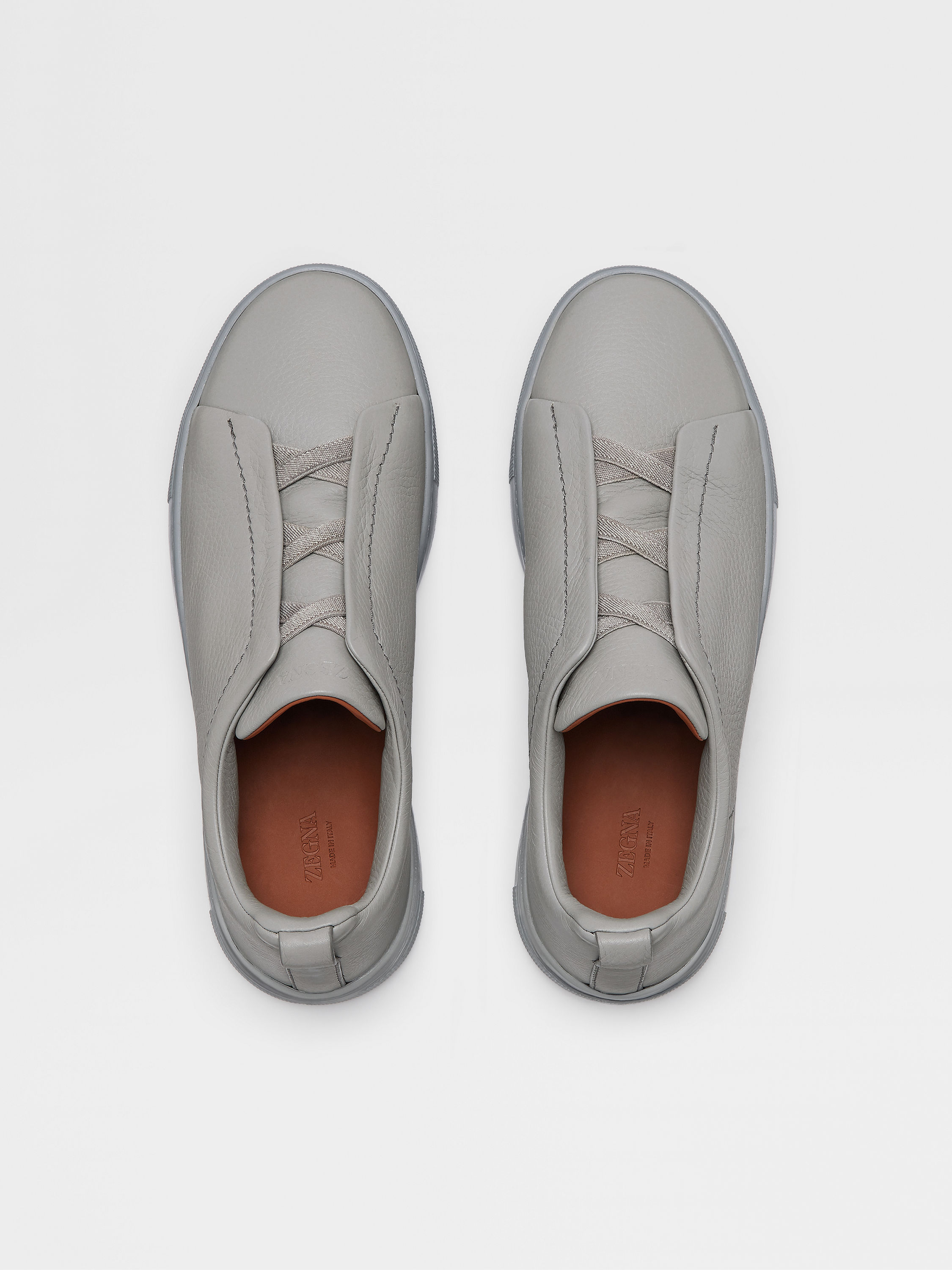 Grey Mélange Deerskin Triple Stitch™ Sneakers Product detail photo #2
