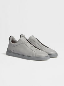 Navy Blue Deerskin Triple Stitch™ Sneakers SS24 22361747 | Zegna HK