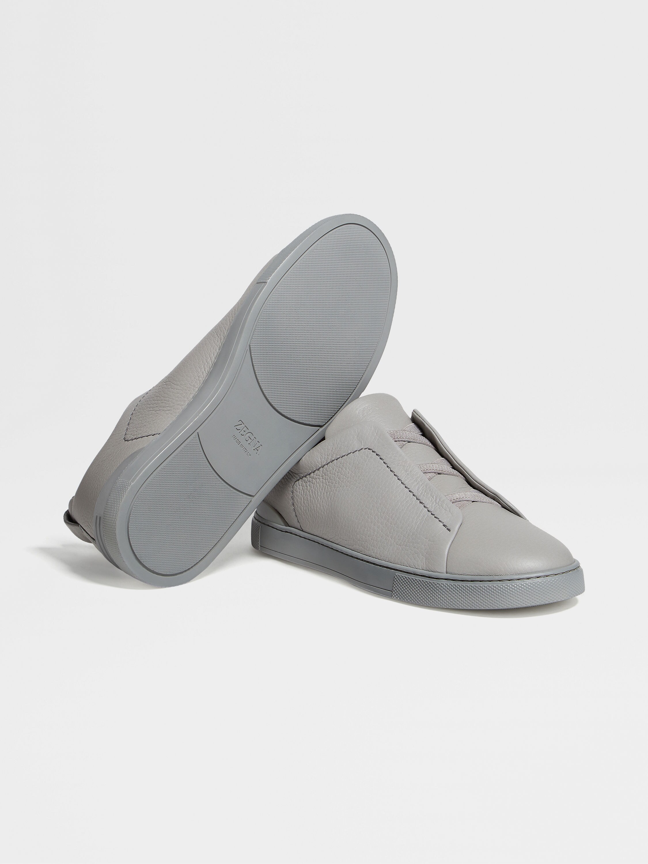 Grey Mélange Deerskin Triple Stitch™ Sneakers Product detail photo #4