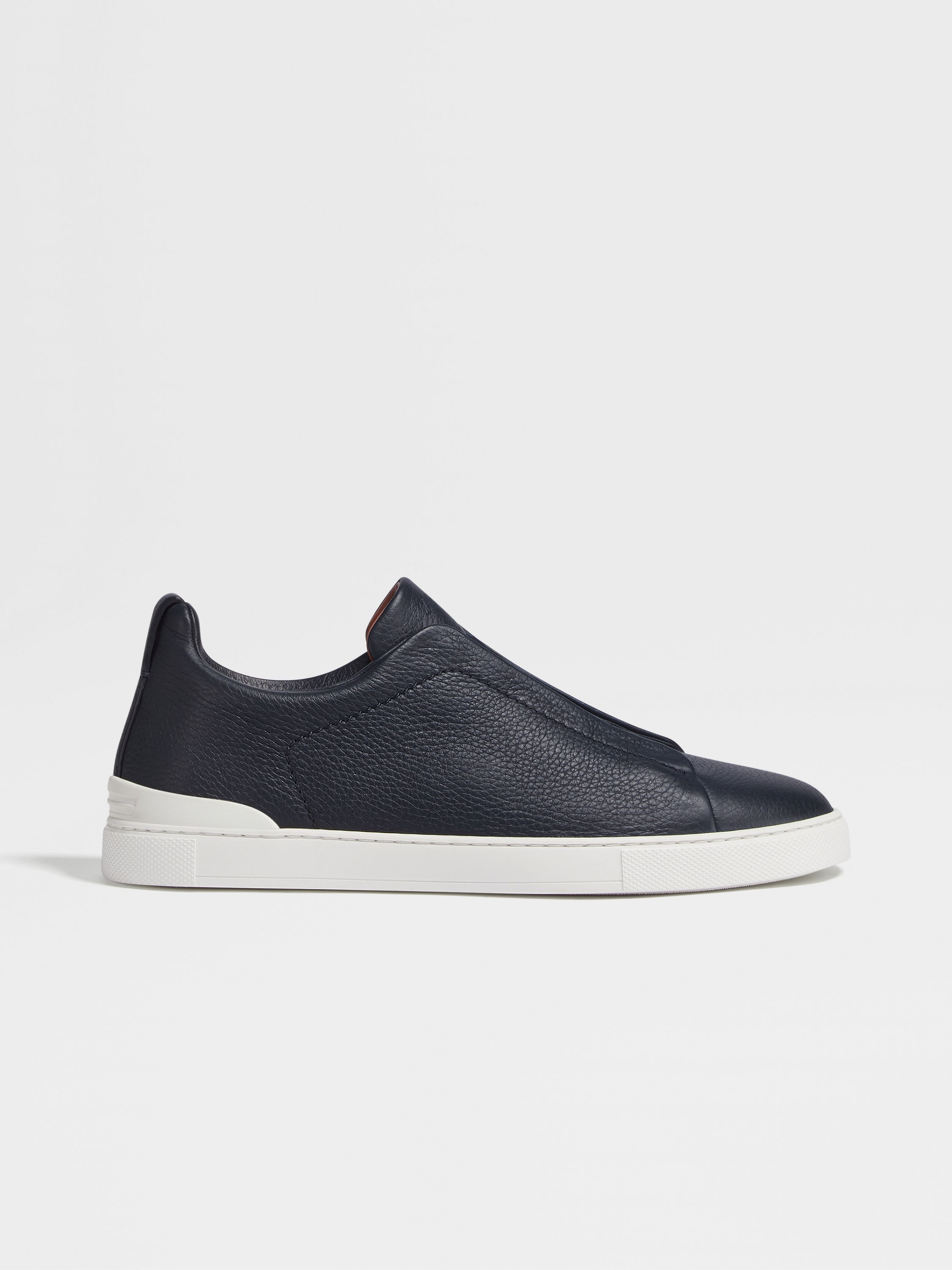 Navy Blue Deerskin Triple Stitch™ Sneakers Product detail photo #4