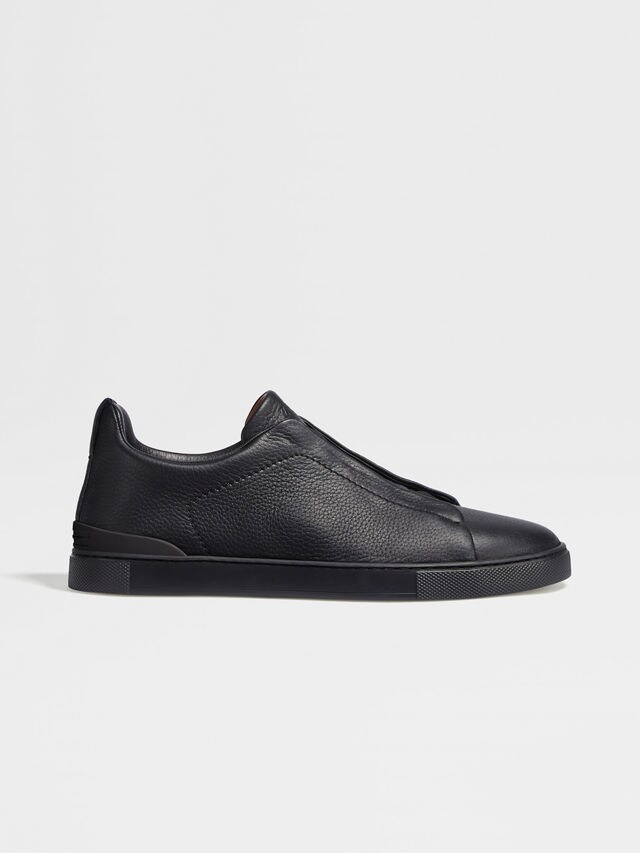 Black Deerskin Triple Stitch™ Sneakers Product detail photo #4