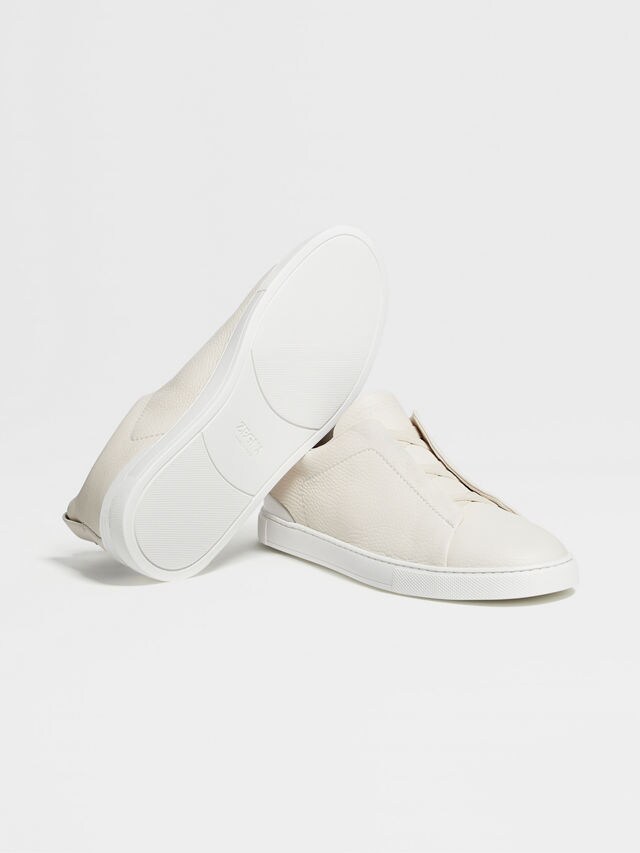 Off White Deerskin Triple Stitch™ Sneakers Product detail photo #5