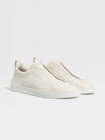 Zegna Cross Midtop Trainers in White for Men