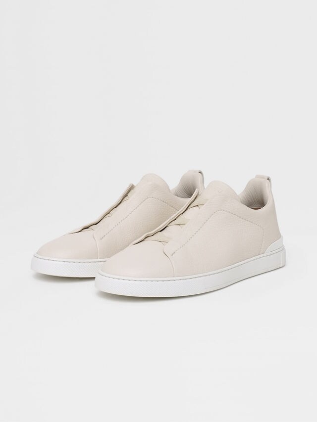 Off White Deerskin Triple Stitch™ Sneakers