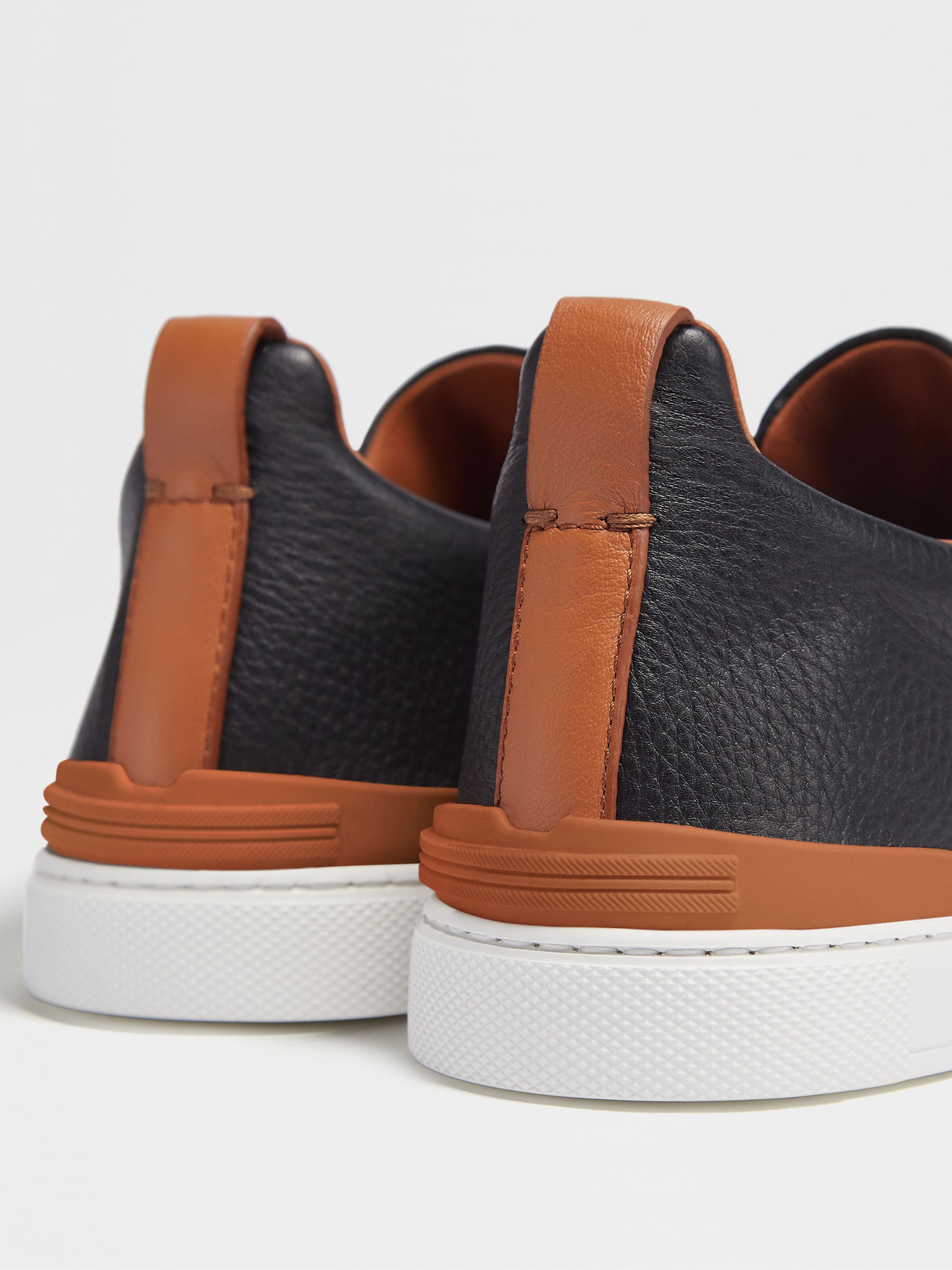 Black Deerskin and Leather Triple Stitch™ Sneakers Product detail photo #2