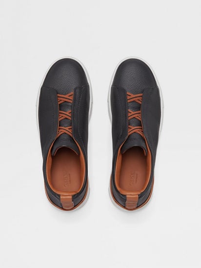 Black Deerskin Triple Stitch™ Sneakers SS25 23082135 | Zegna HK Black Deerskin Triple Stitch™ Sneakers SS25 23082135 | Zegna HK