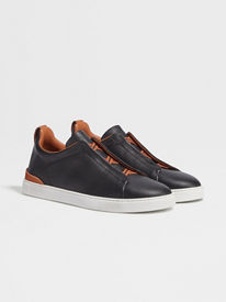 Grey Mélange Suede Triple Stitch™ Sneakers SS24 22361729 | Zegna NO