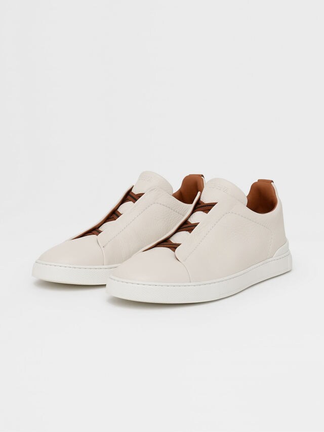 Off White Deerskin Triple Stitch™ Sneakers