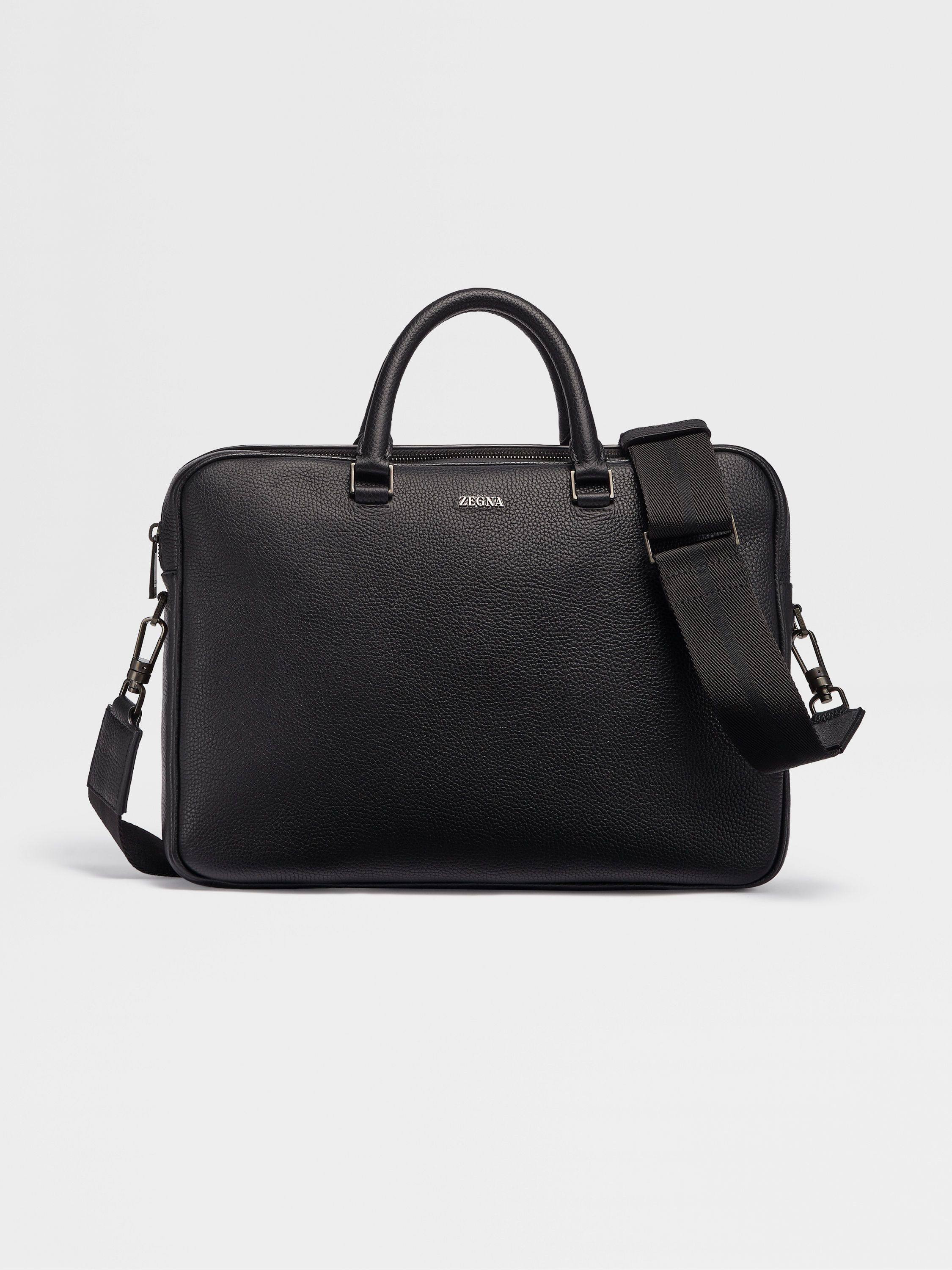 Black Grained Leather Edgy Business Bag SS24 22976738 | Zegna HK