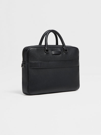 Black Leather Edgy Business Bag FW25 28279505 | Zegna US