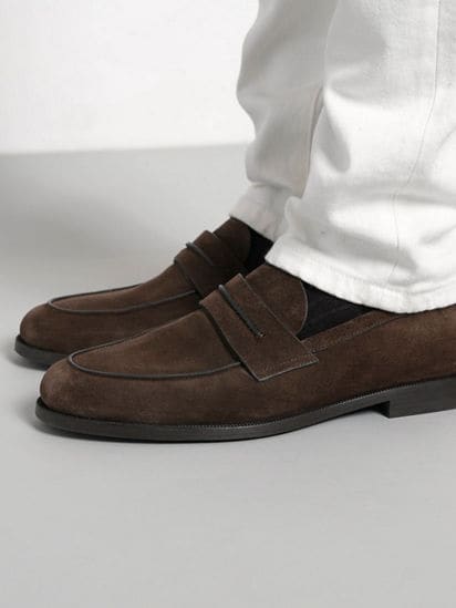 Dark Brown Suede Mocassin Corso Loafers FW26 35697983 | Zegna US