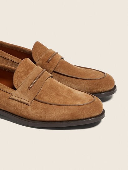 Tobacco Suede Mocassin Corso Loafers SS26 35697992 | Zegna US