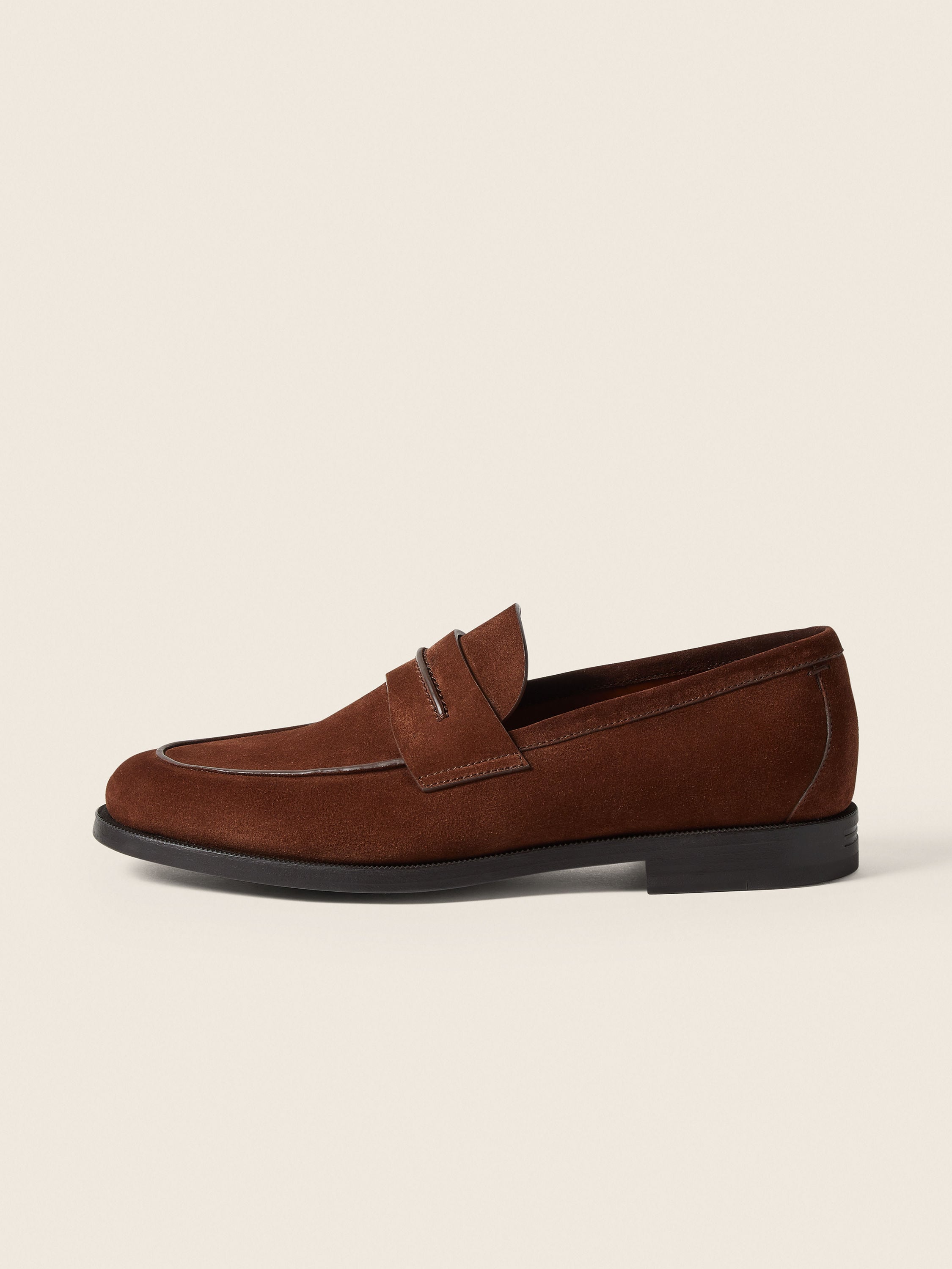 Brown Suede Mocassin Corso Loafer Product detail photo #4