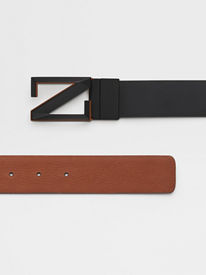 Black Leather Belt SS24 23029583 | Zegna NO