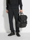 Black Technical Fabric and PELLETESSUTA™ Leather Backpack Product detail photo #1