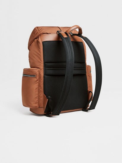 Foliage Technical Fabric and PELLETESSUTA™ Leather Special Backpack SS25  24299978 | Zegna TR