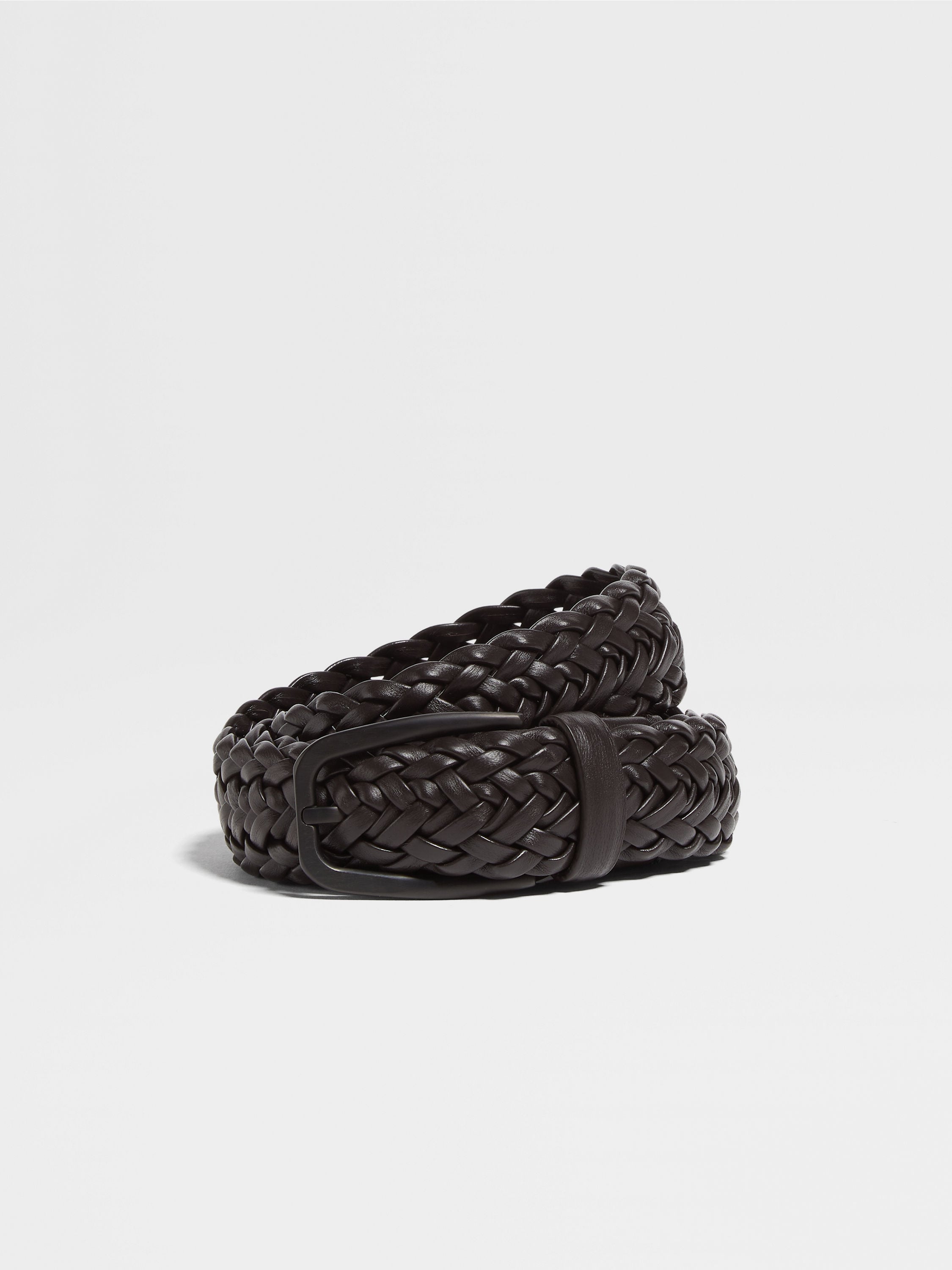Dark Brown Leather Belt FW25 32078319 | Zegna US Dark Brown Leather Belt FW25 32078319 | Zegna US