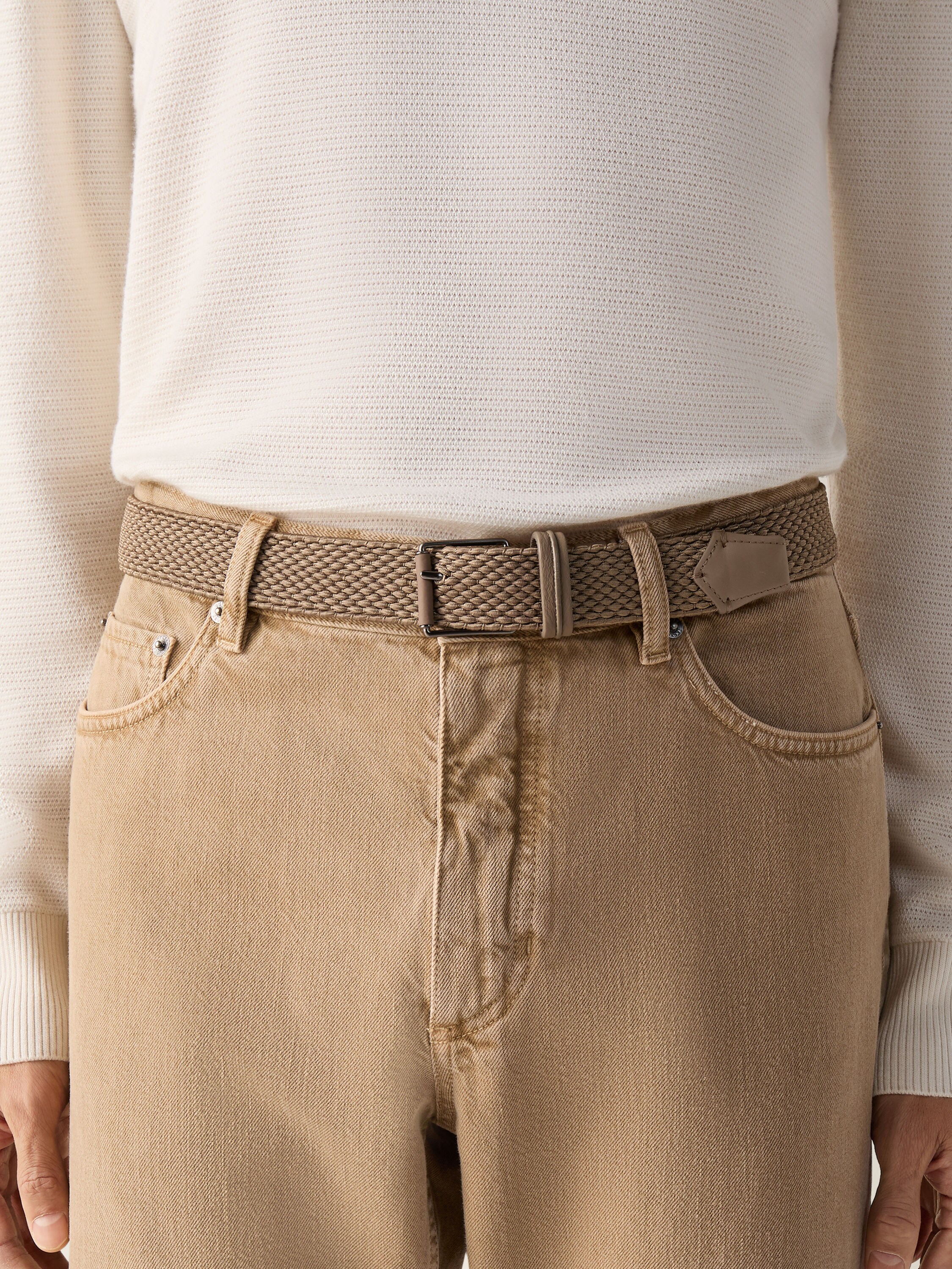 Beige Rayon Belt Product detail photo #2