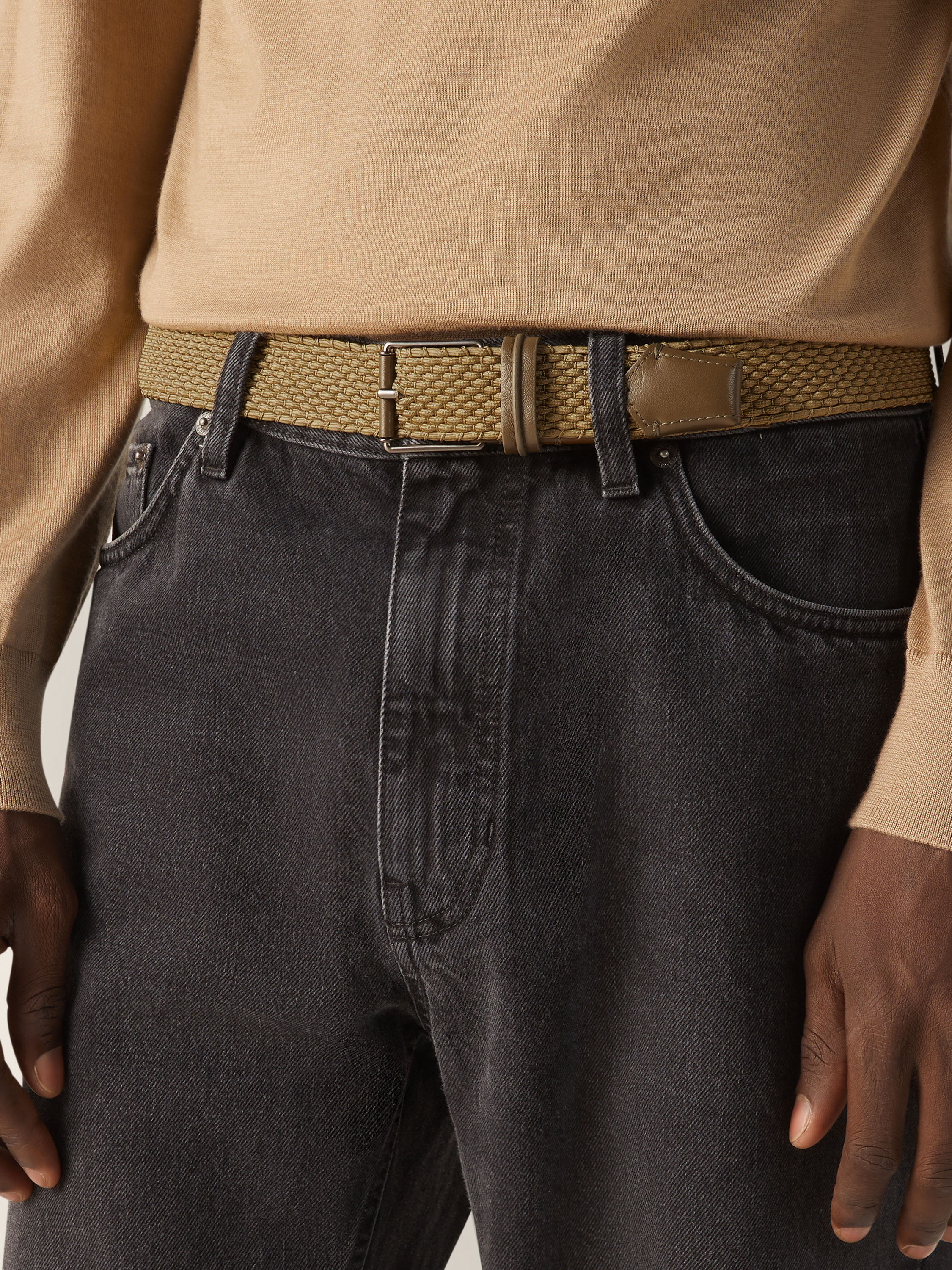 Light Olive Green Rayon Belt Product detail photo #2