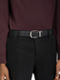 Black and Navy Blue Reversible Leather Belt Product detail photo #2
