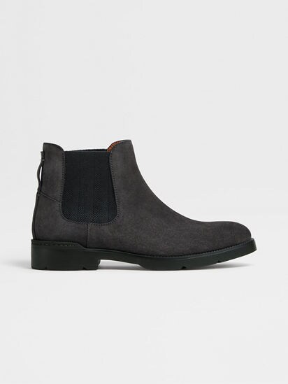 Dark grey clearance suede booties