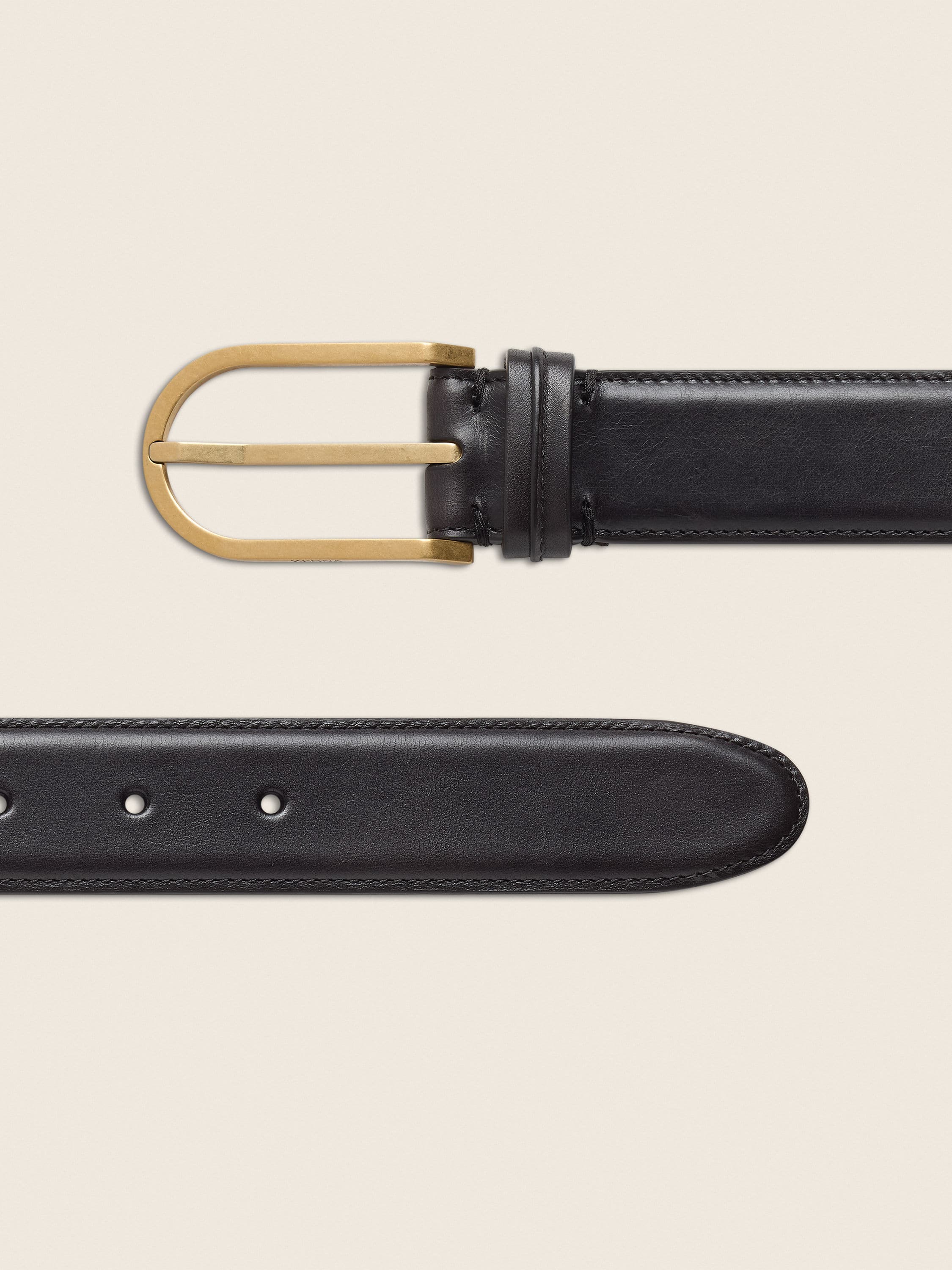 Dark Brown Leather Belt Product detail photo #1