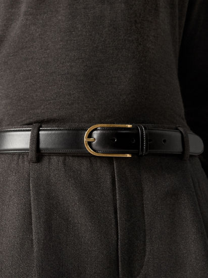 ダークブラウン レザーベルト FW26 39390227 | Zegna JP