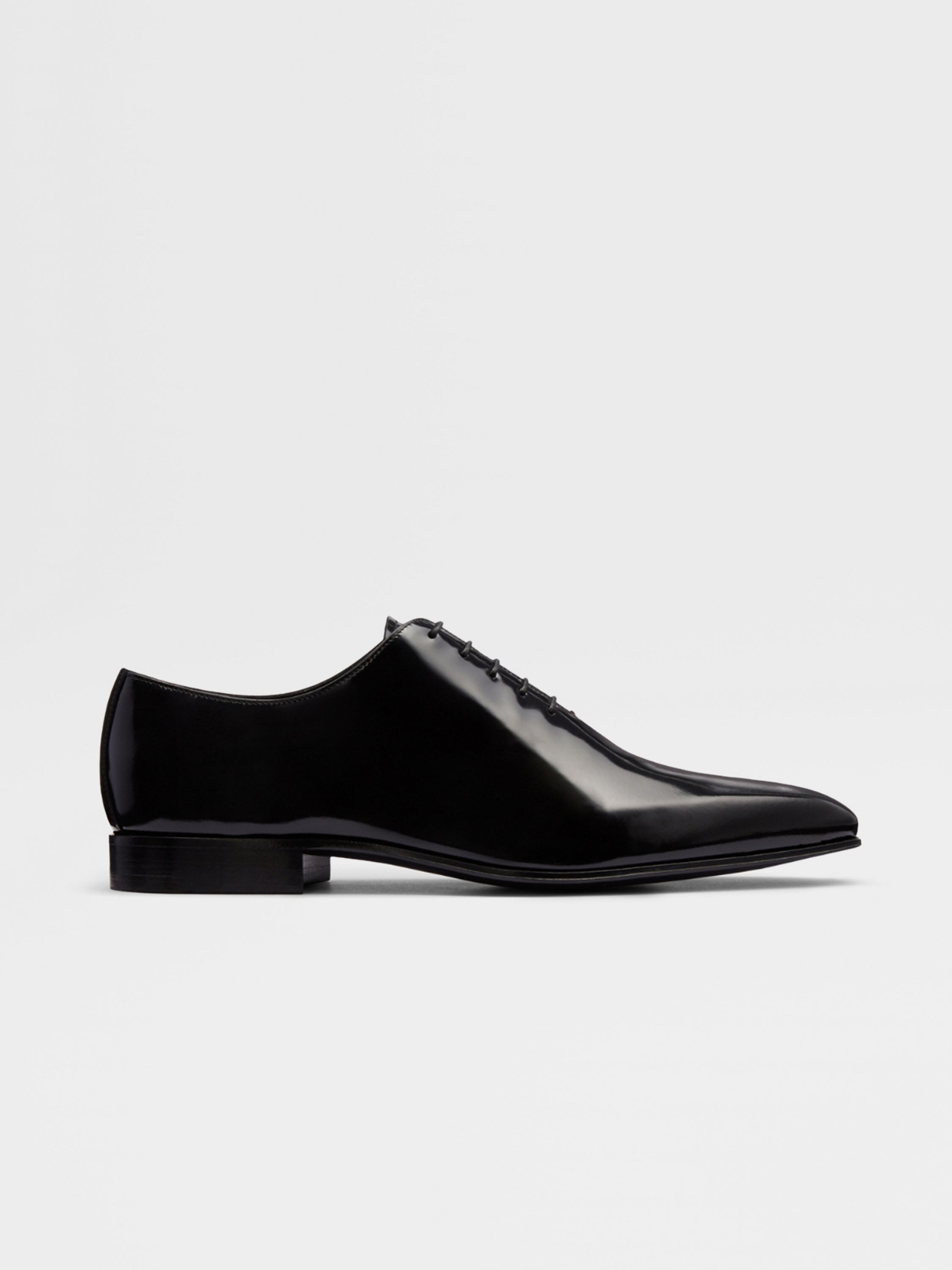 Black Patent Leather Oxford Shoes