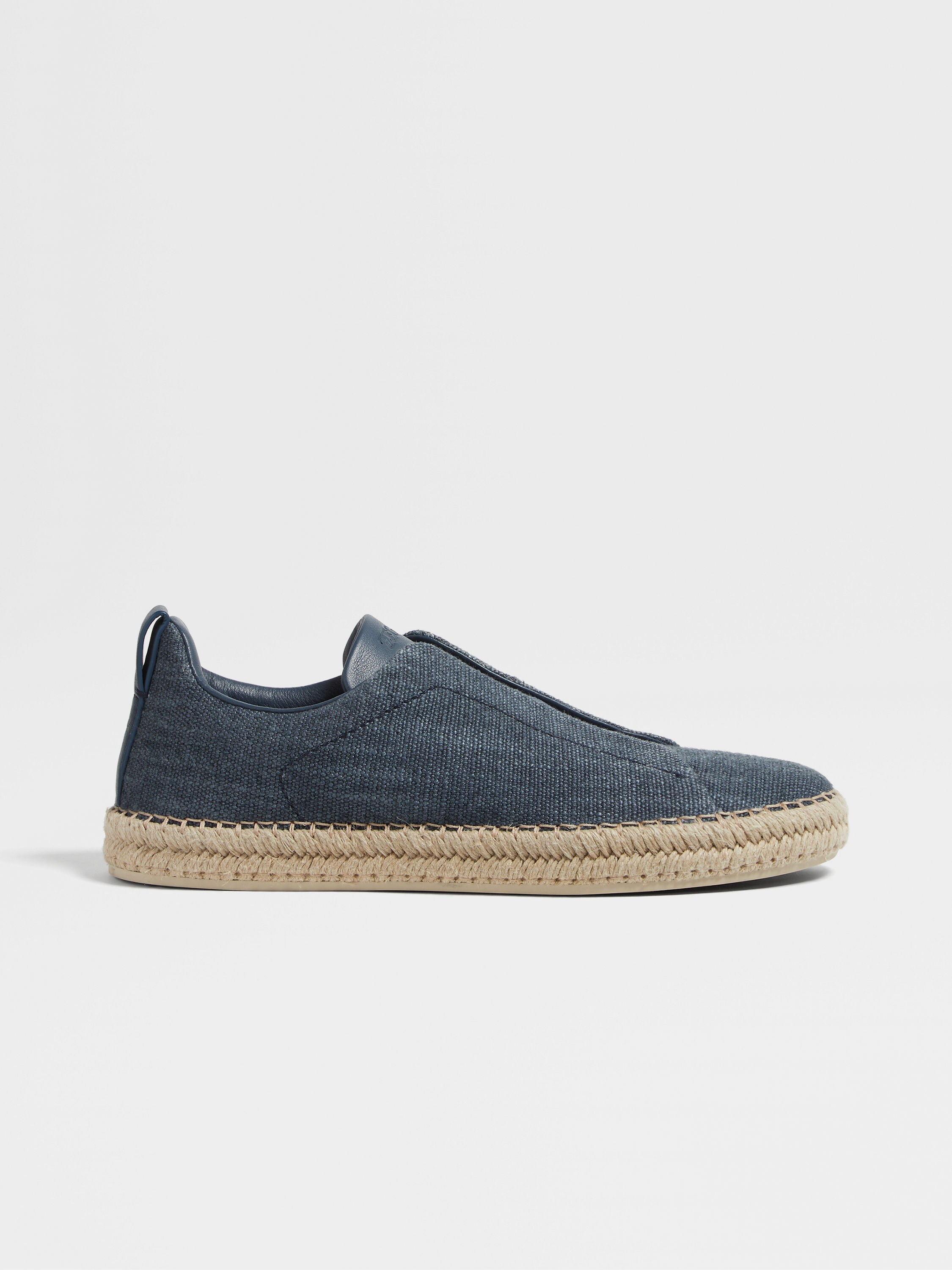 Blue Linen Blend Triple Stitch™ Espadrilles Product detail photo #3