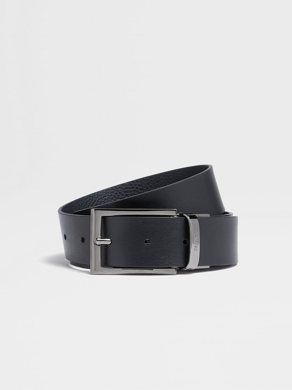 Zegna reversible leather belt - Blue