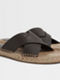Espadrilles-Sandalen aus Leder in Dunkelbraun Detailfoto #3 des Produkts