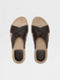 Espadrilles-Sandalen aus Leder in Dunkelbraun Detailfoto #4 des Produkts