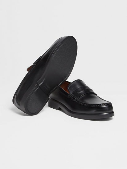 Black Hand-Buffed Leather X-Lite Loafers SS25 22060252 Black Hand-Buffed Leather X-Lite Loafers SS25 22060252