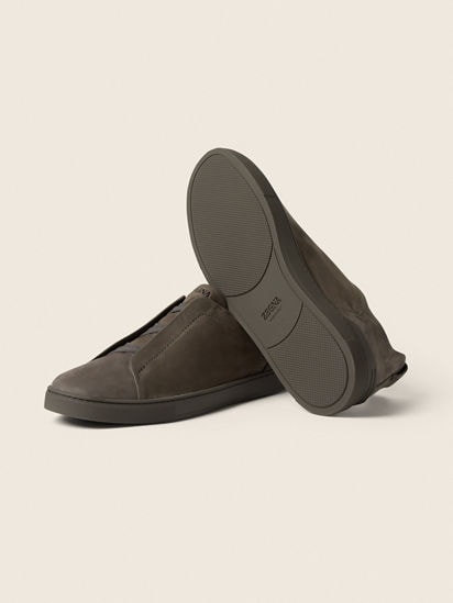 Dark Taupe Triple Stitch™ SECONDSKIN Sneakers SS26 37097628 | Zegna US