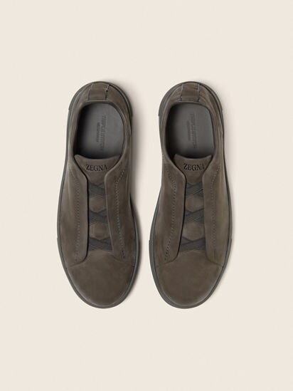Dark Taupe Triple Stitch™ SECONDSKIN Sneakers SS26 37097628 | Zegna US